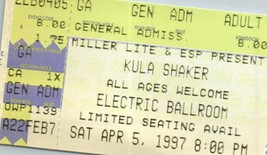 Kula Shaker Ticket Stub April 5 1997 Phoenix Arizona - £19.46 GBP