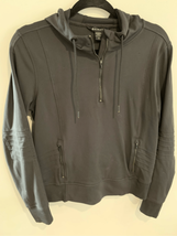 ATHLETA Hooded Sweatshirt-Small Black Athletic Long Sleeve EUC Athleisure - £12.64 GBP