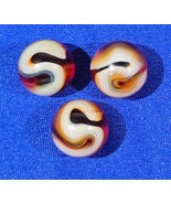 Vintag Akro Agate Carnelian 3 Marbles .61&quot; - $534.00 MXN