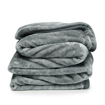 Gray Twin/Full Reversible Faux Fur Blanket Ultra Soft Fleece - £60.92 GBP