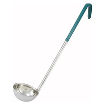 Winco Stainless Steel Ladle with Green Handle, 4-Ounce, Medium - £14.38 GBP