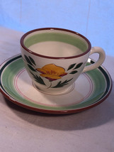 Stangl Florette Tea Cup &amp; Saucer Mint - $12.99
