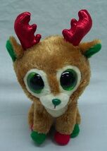 TY Beanie Boos CHRISTMAS HOLIDAY ALPINE REINDEER 7" Plush STUFFED ANIMAL... - $14.85