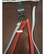 XOXO Size Small/Medium Red And Gold Women&#39;s Skinny Belts Set Of 2 - £15.57 GBP