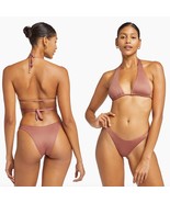 VITAMIN A SWIM TERRA COTTA ECOLUX CALIFORNIA HIGH LEG BIKINI BOTTOM (8/M... - £76.94 GBP