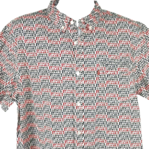 Levis Classic Retro Logo Pattern Button Camp Short Sleeve Shirt size XL Mens NWT - £28.48 GBP