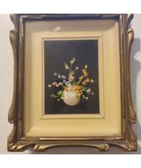 Vintage Seashell Shadow Box Collage Bouquet Flower Art Framed Cottage De... - £26.64 GBP