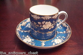 Spode/Copeland for Tiffany and Co gilt blue &amp; flowers 6 cups/saucers [*46] - £189.92 GBP