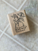 Stampin&#39; Up!  Rubber Stamp  Mama Bunny Holding a Daisy 2000 - £8.87 GBP