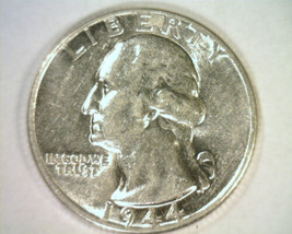 1944 Washington Quarter Choice About Uncirculated Ch. Au Nice Original Coin - £7.55 GBP