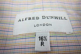 GORGEOUS Alfred Dunhill London Tiny Multicolor Check Shirt 16.5x35 Made in Italy - £42.52 GBP