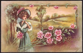 Bright Be Life&#39;s Pathways - Winsch Back Color Emb. Postcard #A187 ca. 1910 - £9.63 GBP