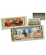 USA 2 Dollar Bill Official July 4th Independence Day 2-Sided Tende Certi... - £14.49 GBP