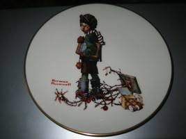 Danbury Mint Norman Rockwell &quot;End of Christmas&quot; Ltd Ed Gorham Collector Plate - £19.10 GBP