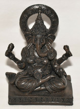 Vtg Bella Ganesha Statue Lord Ganesha Small 3.75&quot; Elephant Hindu God Bud... - £19.60 GBP