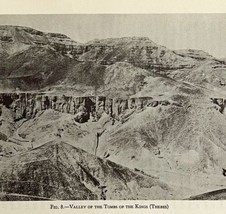 1942 Egypt Valley of the Tomb of Kings Historical Print Antique Ephemera... - $19.99