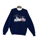 Gopher Sport Womens L Vintage 1990’s Navy Guardian Angels Christmas Swea... - €21,74 EUR