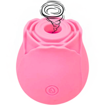 Rose 10-Mode Discreet Clitoral &amp; Nipple Sucker Vibrator Adult Sex Toy - £14.57 GBP
