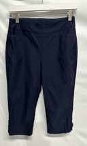 Chico’s Rich Black Capri Pants Stretch Front Pockets Size 00 2/XS - £19.08 GBP