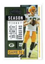 2020 Contenders Football Aaron Rodgers #1 Season Ticket Green Bay Packers NM - £1.37 GBP