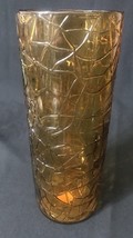 Vintage Italian Art Glass Vase Florentine Original Cracked Green Glass Pattern - £19.54 GBP