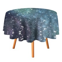 Galaxy Stars Tablecloth Round Kitchen Dining for Table Cover Decor Home - £12.82 GBP+