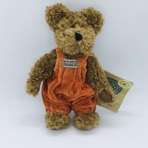 Boyds Bears ANDREW HUNTINGTON Autumn Orange Overalls Poseable Stuffed Teddy 1999 - £14.50 GBP