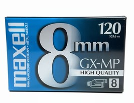 Maxell 8mm Video Cassette GX-MP High Quality P6-120 GX Metal Particle - £5.43 GBP