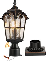 Post Light Fixture Vintage Lantern Black Garden Patio Yard Lamp Outdoor Pathway - £61.60 GBP