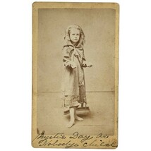 Antique CDV Photo Photograph Child Actress Myrtie Day As Nobody&#39;s Child ... - $24.59
