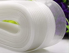 Teemico 50 Yards Stiff Polyester Horsehair Braid for Polyester Boning Sewing Wed - £14.94 GBP