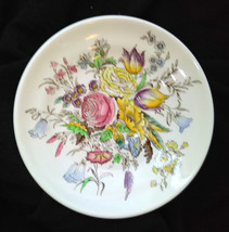 LG Johnson Bros Garden Bouquet Saucer 7&quot; VTG Windsor Ware XLT England No Cup - £10.35 GBP