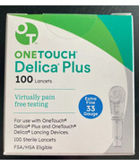 OneTouch Delica Plus Lancets Box of 100 Extra Fine 33 Gauge Exp 10/2029+ - $237.75 MXN