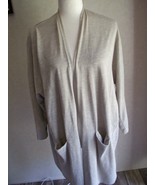 DONNI  ANTHROPOLOGIE LADY&#39;S CARDIGAN SWEATER  RIBBED ONE SIZE OSFA TAILL... - $14.84