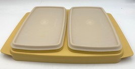 Tupperware 815 &amp; 816 Gold Vintage with Lids DELI KEEPER 5-Piece Set - £18.64 GBP