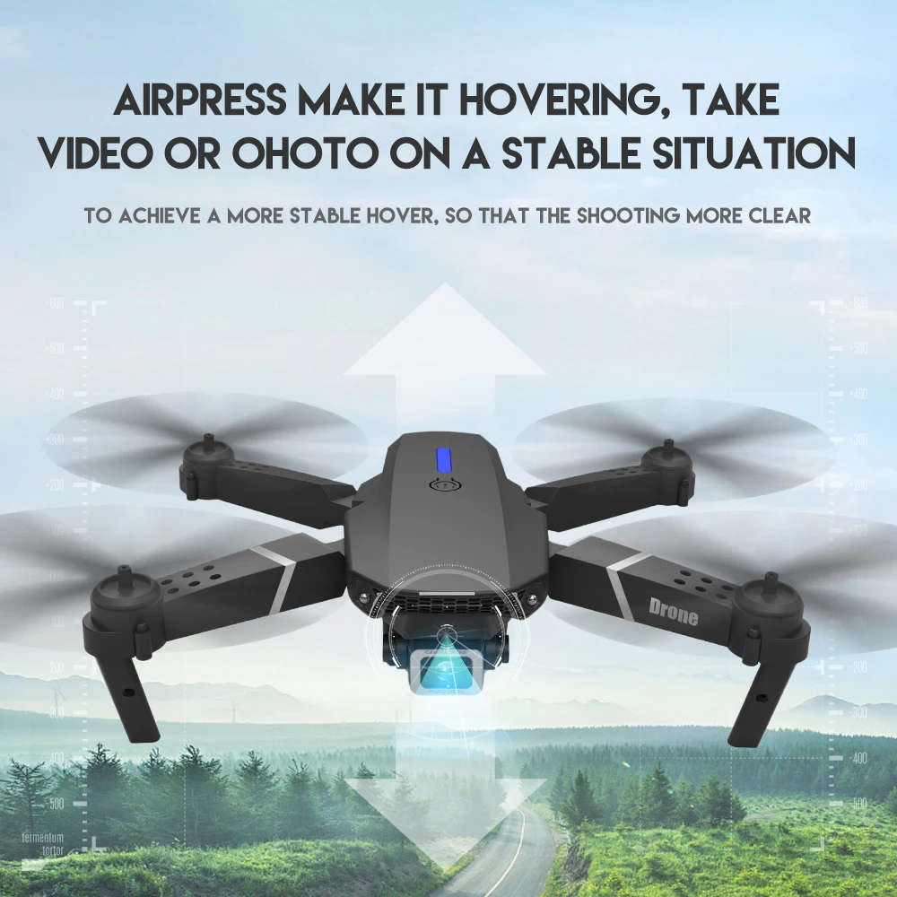Game Fun Play Toys 2022 New E88Pro RC Drone 4K Professinal With 1080P Wide Angle - £47.78 GBP