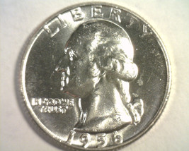 1956-D Washington Quarter Choice Uncirculated Ch. Unc. Nice Original Coin - £11.12 GBP