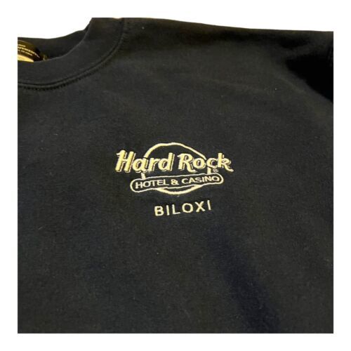 Primary image for Vintage Hard Rock Cafe Biloxi Embroidered Sweatshirt Men Women Size Large Black