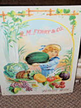 D.M. Ferry &amp; Co. vintage tin sign   Detroit, Michigan - £11.61 GBP