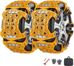 Barbella Upgraded Snow Chains for Car, 6 Pack TPU Tire Chains, Adjustable - £64.99 GBP