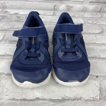 Nike Downshifter Sneakers Shoes Navy Blue & White Boys Toddler Size 8C - £20.22 GBP