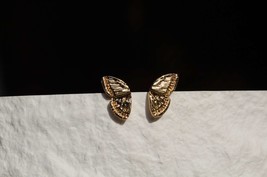 14K Gold Butterfly Earrings, Wedding Earrings, Butterfly Earrings, Fairy Earring - £21.33 GBP
