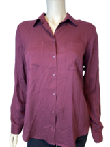 Ann Taylor Factory Purple Long Sleeve Blouse Size M - $9.49