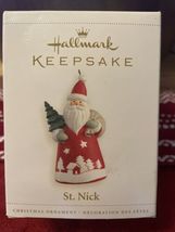 Hallmark Keepsake Christmas Ornament St. Nick 2006 Santa Claus With Tree 3&quot; Tall - £3.86 GBP