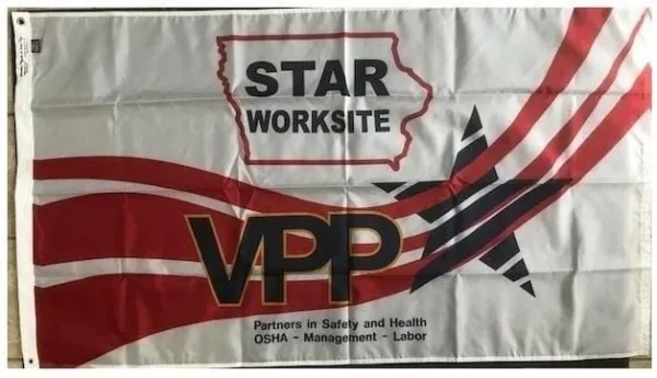 Iowa Star Worksite Flag for OSHA VPP Compliance  - £14.20 GBP