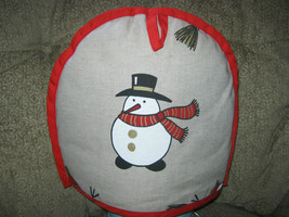 Beige Snowman With Red Trim Tea Cozy - £6.73 GBP