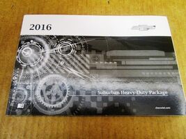 2016 Chevrolet Suburban Heavy Duty Owner&#39;s Manual User Guide Supplement ... - $14.84