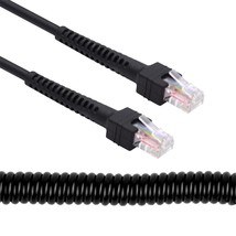 Rj45 Cat6 8P8C Utp Male To Male Stretch Coiled Cable Lan Ethernet Networ... - £12.78 GBP