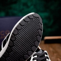 Lyon II Genuine Ostrich and Calfskin Fashion Sneaker Black / White image 13