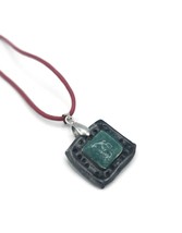 1Pc Artisan Clay Charms For Necklace Jewelry Making Ceramic Pendant Square Shape - £11.78 GBP